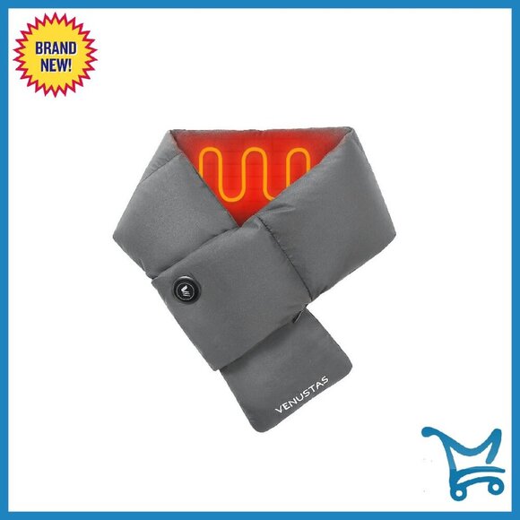 Accessories - Heated Down Scarf with Battery 20H Warmth Unisex Winter Accessory